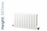 NFA-TD-557-W-TH - Infinity Aluminium Designer White Horizontal Radiator H557mm X W500mm NFA-TD-557-W-TH - Infinity Aluminium Designer White Horizontal Radiator H557mm X W500mm
